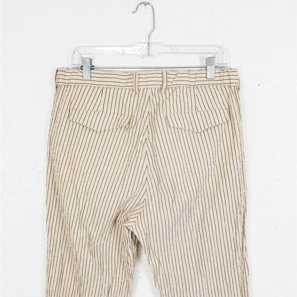 OCTOBRE Editions Seersucker Shane Trouser Pant beige stripe sz XL - Picture 6 of 12